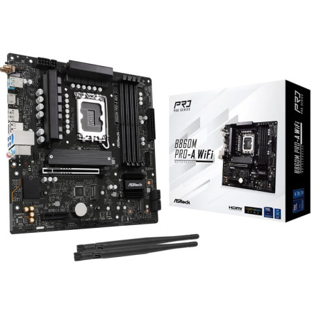 Scheda madre intel asrock b860m pro-a wifi lga 1851 matx 4xddr5
