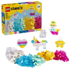 Set di costruzioni lego classic 11040 scatola magica trasparente