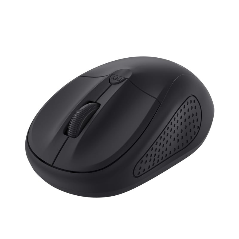 mouse trust primo ambidestro ottico wireless 1600dpi nero [24794]
