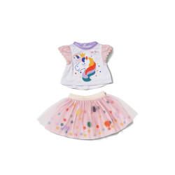 Vestito zapf creation baby born tutu unicorno per bambola 43cm multicolore