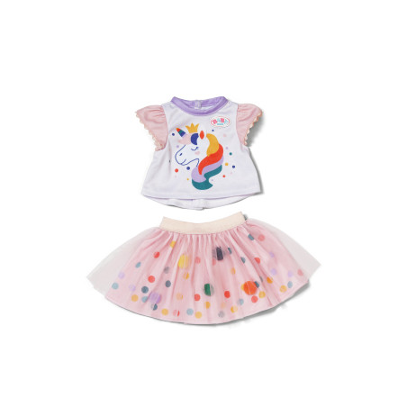 Vestito zapf creation baby born tutu unicorno per bambola 43cm multicolore