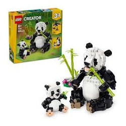 Gioco di costruzione lego creator 31165 famiglie di panda nero/bianco