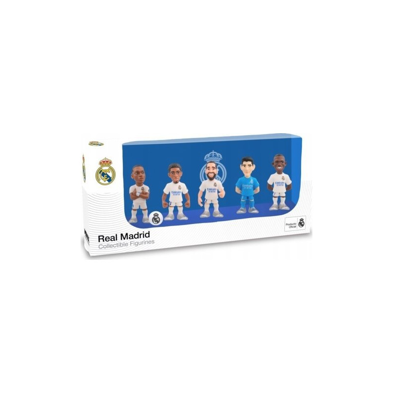 Set di figurine minix real madrid vers.b 7cm bianco/blu 5pz [18352]