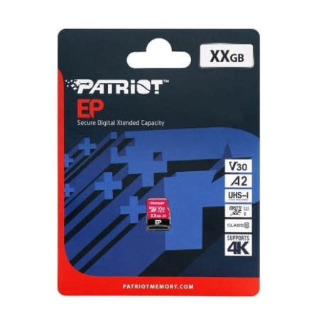 512gb scheda microsdxc patriot memory ep a2 v30 u3 class 10 [pef512gep32mcx]