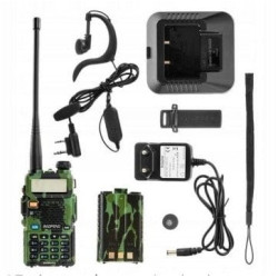 Walkie talkie baofeng uv-5r htq radio dual-band 5w 1800mah