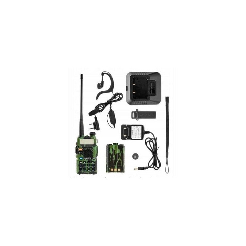 Walkie talkie baofeng uv-5r htq radio dual-band 5w 1800mah