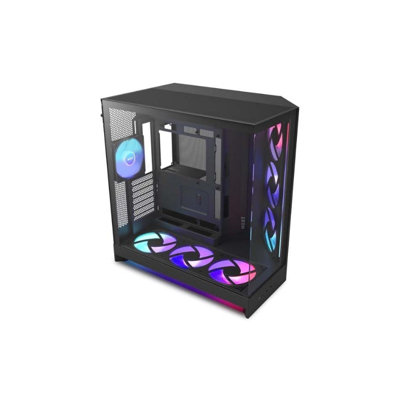 Case nzxt h9 flow rgb+ midi tower atx 77l nero opaco [cm-h92fb-p1]