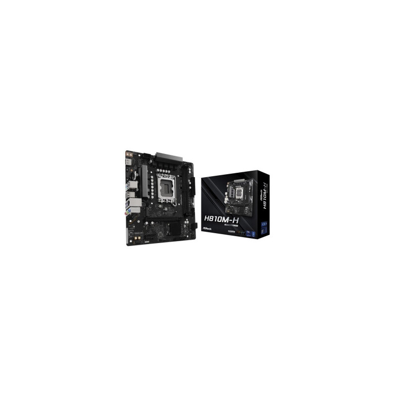 Scheda madre asrock h810m-h 1851 atx 4x ddr5 nero [90-mxbsz0-a0uayz]