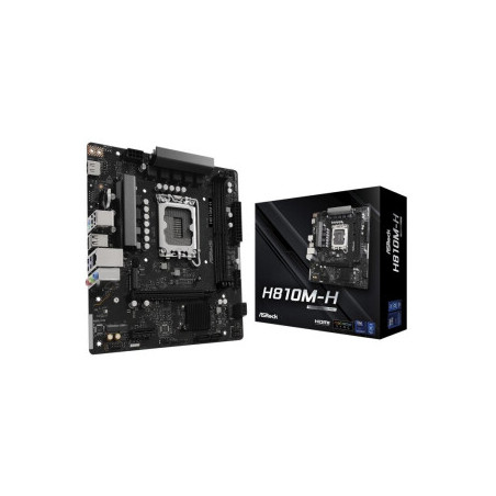 Scheda madre asrock h810m-h 1851 atx 4x ddr5 nero [90-mxbsz0-a0uayz]