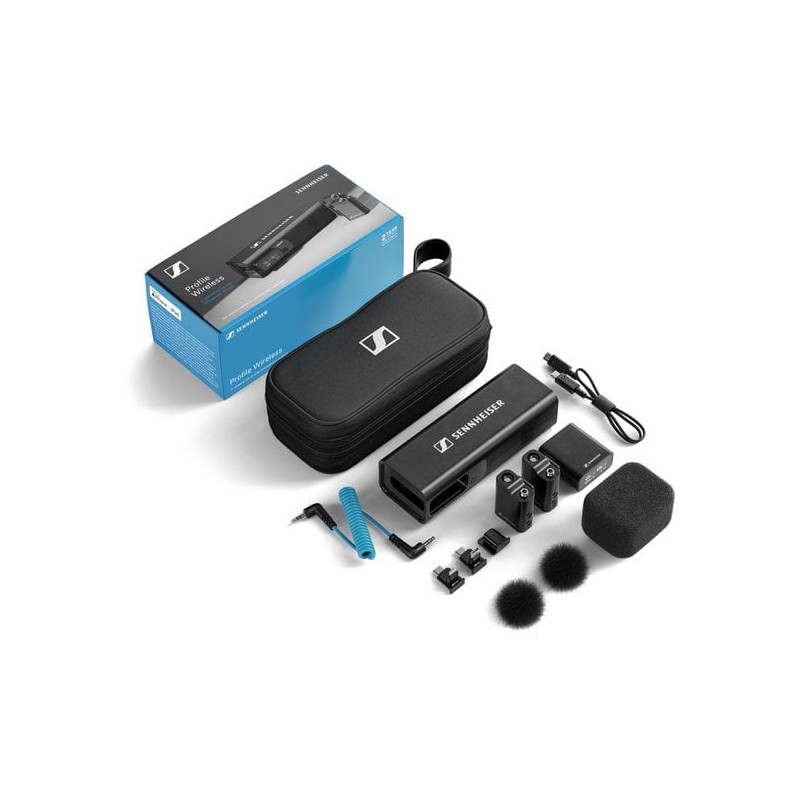 Sistema microfonico sennheiser profile wireless a 2 canali set nero