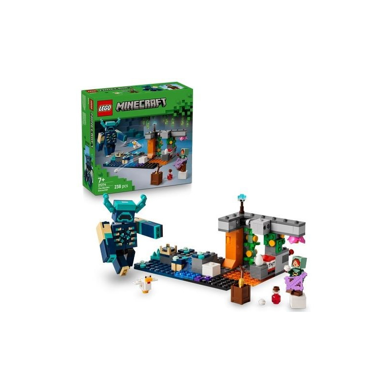 Gioco da costruzione lego minecraft incontro con il guardiano multicolore