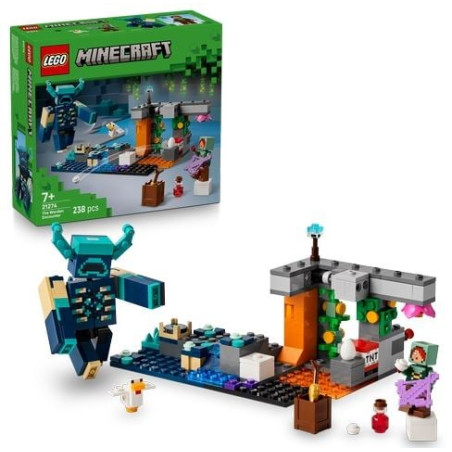 Gioco da costruzione lego minecraft incontro con il guardiano multicolore