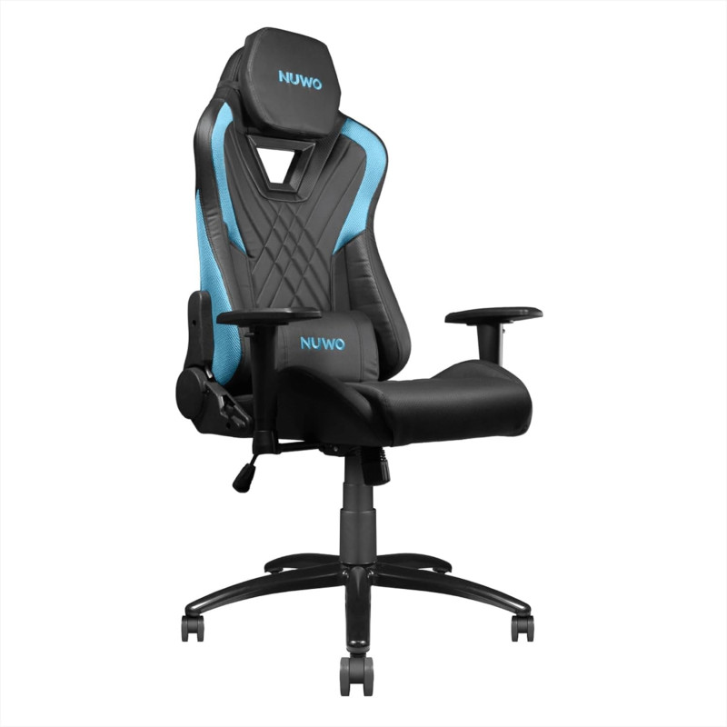 Sedia gaming nuwo doxx regolabile/multifunzionale max 120kg nero/blu