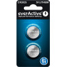 Batteria a bottone everactive cr2025 al litio 150mah 3.0v blu/nero