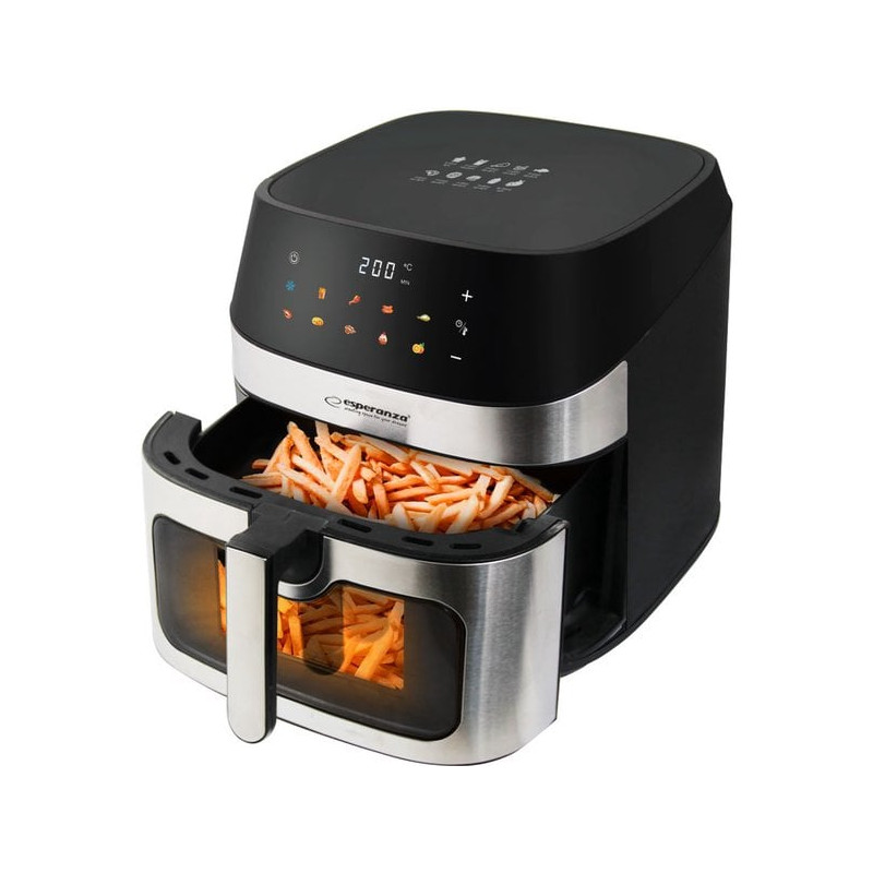 Friggitrice ad aria esperanza patate forno 8l nero [hkespfr00eka005]