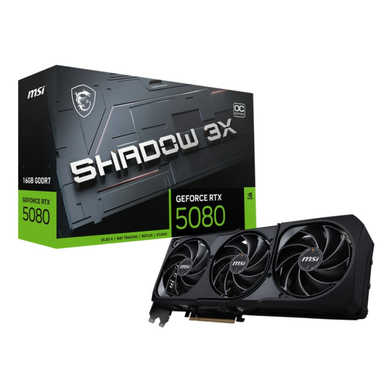 Scheda video nvidia msi geforce rtx 5080 16g shadow 3x oc 16gb gddr7