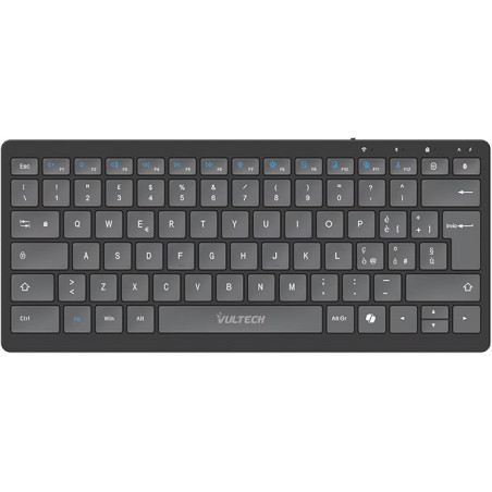 Tastiera vultech key-601wbt slim meccanico 80 tasti qwerty wireless/bluetooth