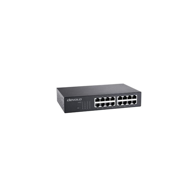 Switch devolo 7235 16 porte gigabit ethernet 10/100/1000 nero [7235]
