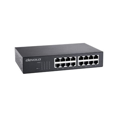 Switch devolo 7235 16 porte gigabit ethernet 10/100/1000 nero [7235]
