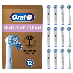 Set di testine spazzolino oral-b pro sensitive clean bianco 12pz