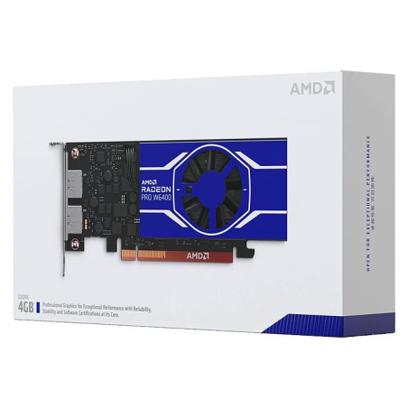 Scheda video amd radeon pro w6400 4gb gddr6 64bit blu [100-300000262]