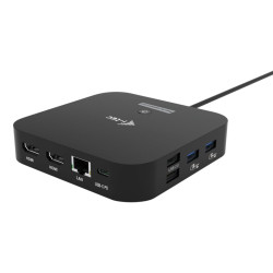 Docking station i-tec 100w per computer usb 3.2 tipo c nero [c31dualhdmidockpd]