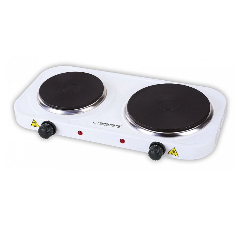 Fornello elettrico esperanza ekh014w 2 fuochi bianco [ekh014w]