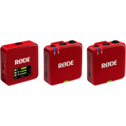 Microfono lavalier rode wireless go gen 3 123.5db rosso [wigogen3red]