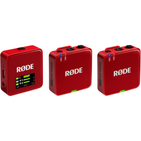 Microfono lavalier rode wireless go gen 3 123.5db rosso [wigogen3red]