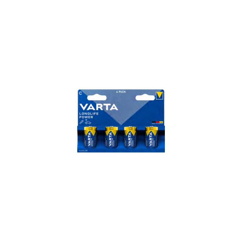 Batteria varta longlife power lr14 blu 4pz [04914121424]
