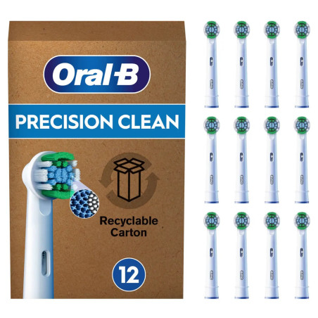 Set testine di ricambio oral-b per spazzolino bianco 12pz [pro