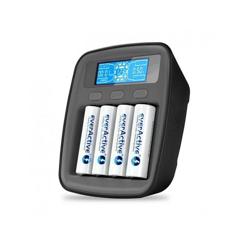 Caricabatterie usb-c everactive nc1000mv2 ni-mh per batterie