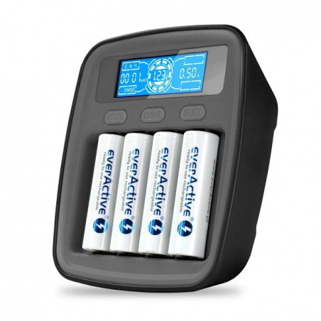 Caricabatterie usb-c everactive nc1000mv2 ni-mh per batterie