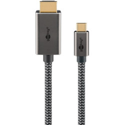 Cavo adattatore goobay 75700 da usb-c a hdmi m/m 4k a 60hz 18gbps