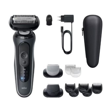 Rasoio elettrico braun serie 6 62-g1650s nero [8700216645362]