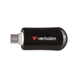 Pen drive 64gb verbatim plectra usb-c 100mbps nero [30224]