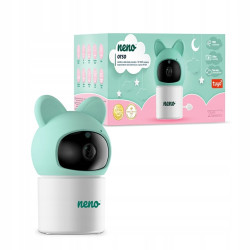 Baby monitor ip neno orso rotante fhd 1080p wifi blu/bianco [neno