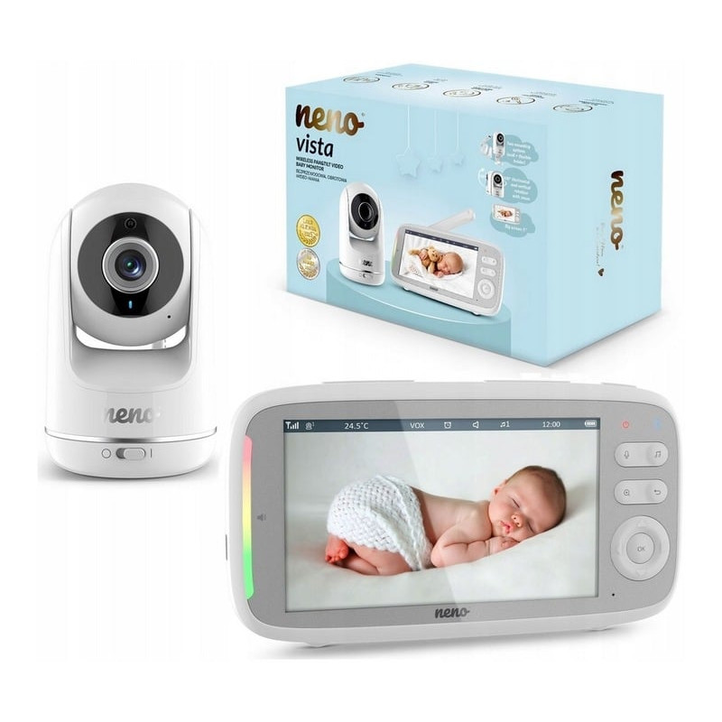 Baby monitor ip neno vista rotante 5'' hd 720p con ricevitore
