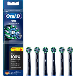Set di testine di ricambio oral-b pro cross action nero 6pz [8006540860229]