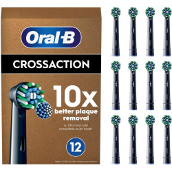 Set di testine di ricambio oral-b pro cross action nero 12pz