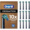 Set di testine di ricambio oral-b pro cross action nero 12pz