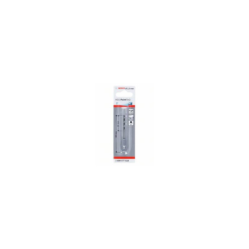 Punta esagonale bosch hss pointteq 2.5 mm [2608577518]