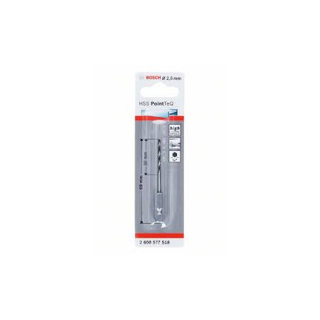 Punta esagonale bosch hss pointteq 2.5 mm [2608577518]