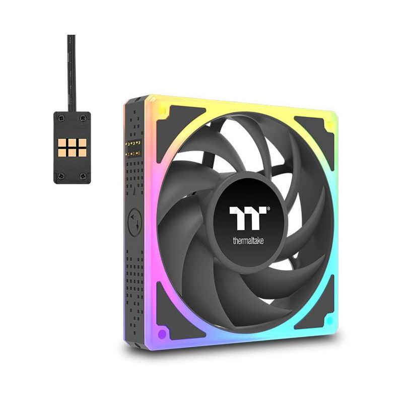 Ventola 120x120 thermaltake toughfan ex 120 argb sync 3x 120mm nero