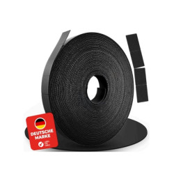 Rotolo di velcro label the cable 10m nero