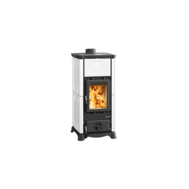 Stufa a legna nordica emiliana 16 fino a 186m3 6.5kw classe a+ bianco