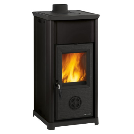 Stufa a legna nordica tea 5.0 fino a 201m3 7kw classe a+ antracite