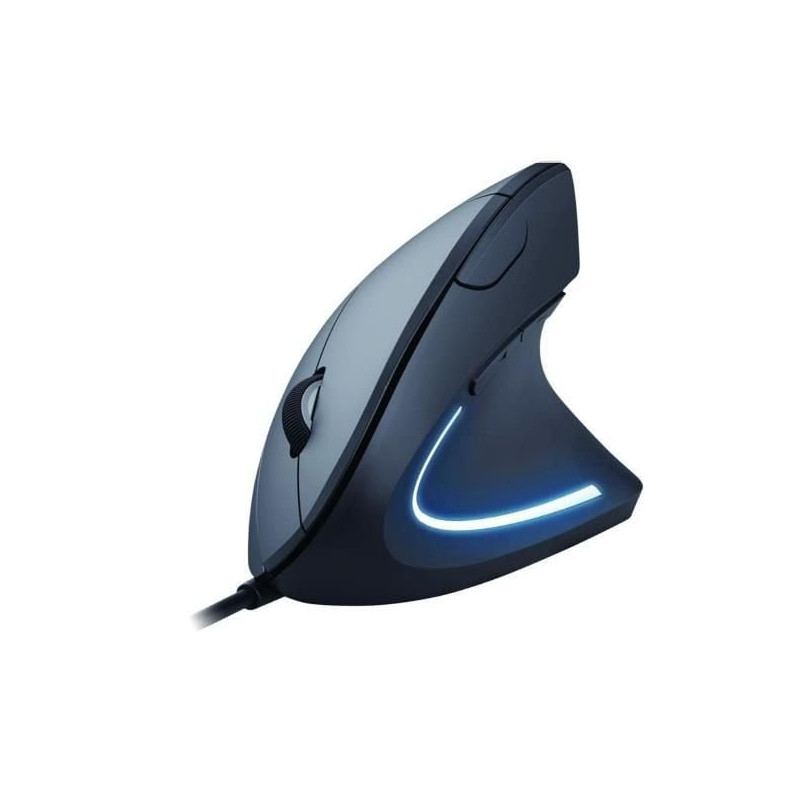 Mouse equip ottico verticale ergonomico cablato 3600dpi 6 tasti nero