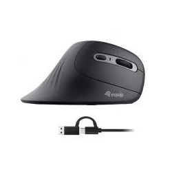Mouse equip ottico verticale ergonomico cablato 7200dpi 6 tasti nero