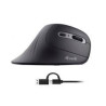 Mouse equip ottico verticale ergonomico cablato 7200dpi 6 tasti nero
